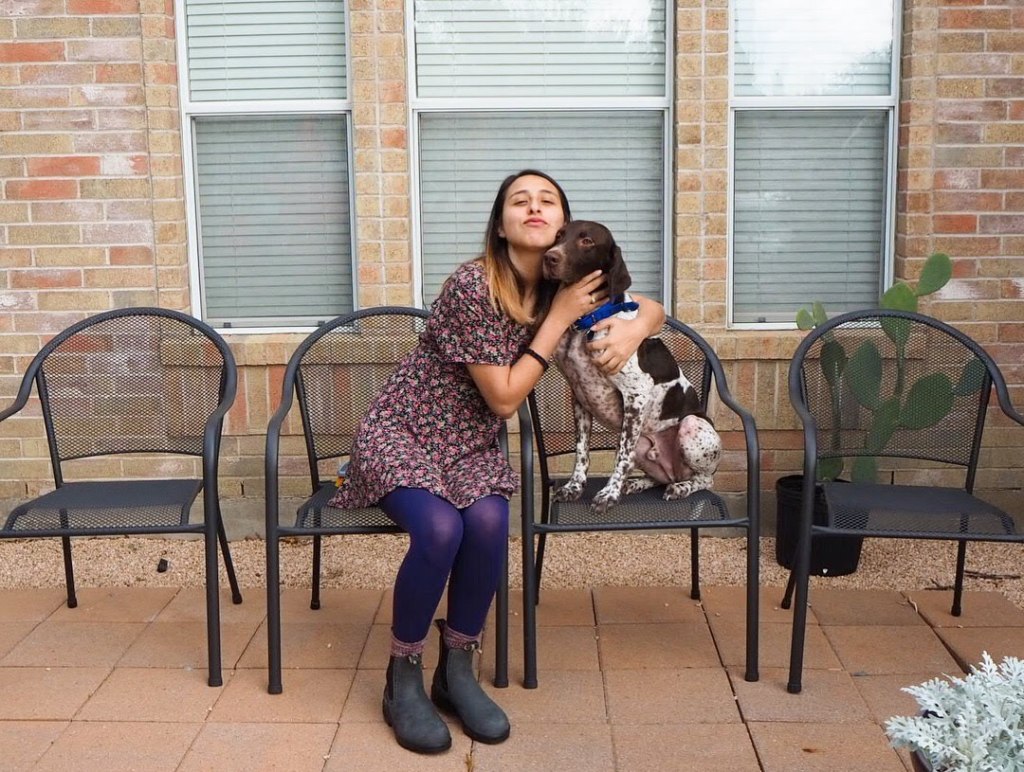 Julia and her favorite boy, Nugget.